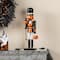 Glitzhome® 18.5"H Halloween Wooden Pumpkin Nutcracker with Ghost Ornament